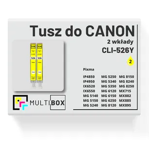 2-PAK Multibox Tusz do CANON CLI526Y yellow zamiennik
