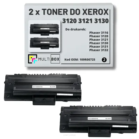 2-PAK Multibox Toner do XEROX 3120 3121 3130 109R00725 3K zamiennik