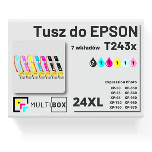Tusz do EPSON 24XL T2431 T2432 T2433 T2434 T2435 T2436 7-pak cyan / magenta / yellow / black / light Cyan / light magenta zamiennik Multibox