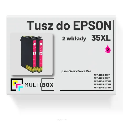 2-PAK Multibox Tusz do EPSON 35XL T3593 C13T35934010 magenta zamiennik
