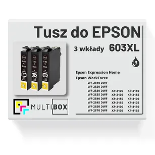 Tusz do Epson 603XL T03A1 C13T03A14010 3-pak black zamiennik Multibox