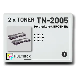 2-PAK Multibox Toner do BROTHER TN2005 zamiennik