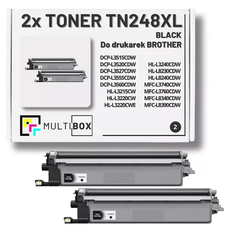 Toner do BROTHER TN248XLBK 2-pak Black Multibox zamiennik
