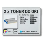 2-PAK Multibox Toner do OKI C810 C830 44059107 cyan zamiennik - 2