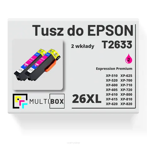 2-PAK Multibox Tusz do EPSON 26XL T2633 C13T26334010 magenta zamiennik