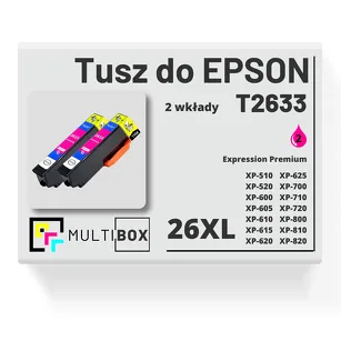 Tusz do EPSON 26XL T2633 C13T26334010 2-pak magenta zamiennik Multibox