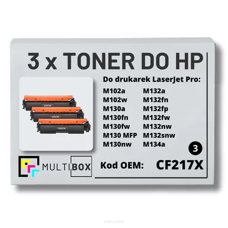 Toner do HP CF217H 17H M102 M130 3-pak Zamiennik Multibox