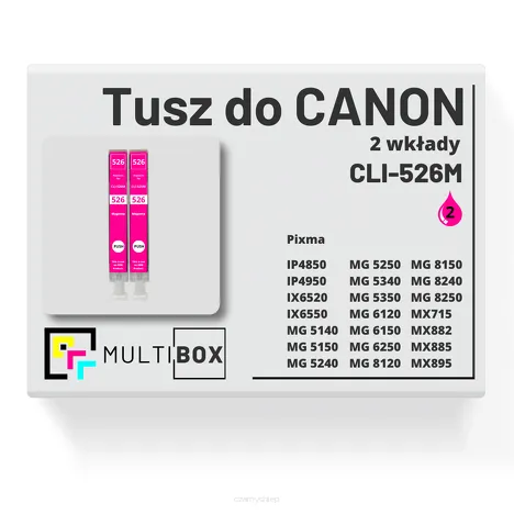 2-PAK Multibox Tusz do CANON CLI526M magenta zamiennik