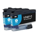2-PAK Multibox Tusz do BROTHER LC427C cyan zamiennik - 2