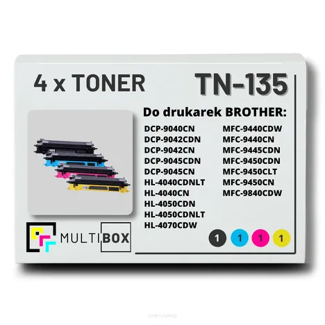4-PAK Multibox Toner do BROTHER TN135 CMYK zamiennik