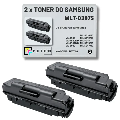 2-PAK Multibox Toner do SAMSUNG ML4510 ML5010 MLTD307S SV074A 7K Zamiennik