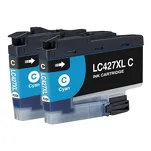 2-PAK Multibox Tusz do BROTHER LC427XLC cyan zamiennik - 2