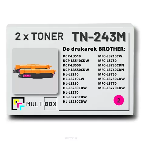 Toner do BROTHER TN243M 2-pak Magenta Multibox zamiennik