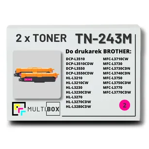 2-PAK Multibox Toner do BROTHER TN243M Magenta zamiennik