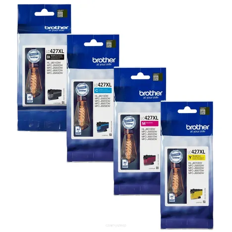 BROTHER tusz LC427XLVAL 4-pak oryginalny CMYK 6000 + 3x5000 stron