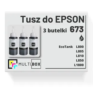 Tusz do EPSON 673 T6731 C13T67314A 3-pak black zamiennik Multibox