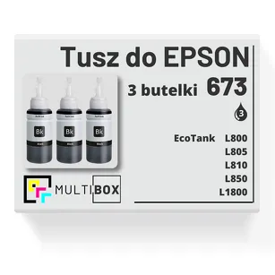 3-PAK Multibox Tusz do EPSON 673 T6731 C13T67314A black zamiennik