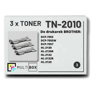 3-PAK Multibox Toner do BROTHER TN2010 zamiennik