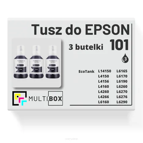 3-PAK Multibox Tusz do EPSON 101 T03V1 C13T03V14A black zamiennik