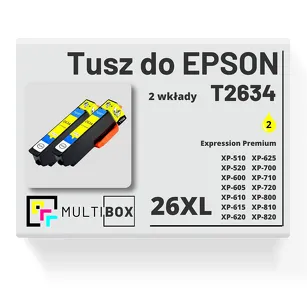 Tusz do EPSON 26XL T2634 C13T26344010 2-pak yellow zamiennik Multibox