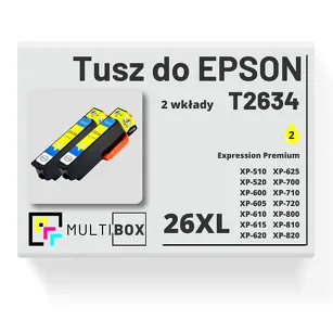 2-PAK Multibox Tusz do EPSON 26XL T2634 C13T26344010 yellow zamiennik