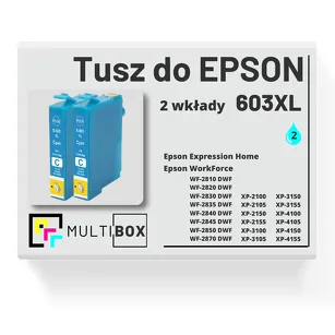 2-PAK Multibox Tusz do Epson 603XL T03A2 C13T03A24010 cyan zamiennik