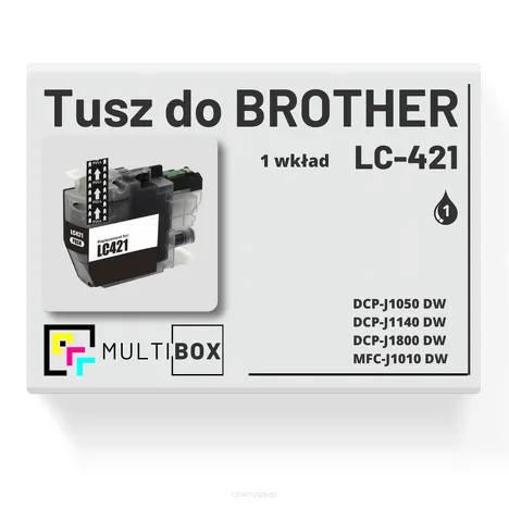 Tusz do BROTHER LC421BK black zamiennik Multibox