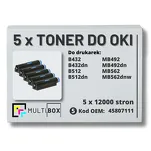 5-PAK Multibox Toner do OKI B432 B512 MB492 MB562 45807111 zamiennik - 2