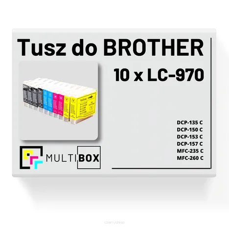 10-PAK Multibox Tusz do BROTHER LC970