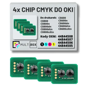 4-PAK Multibox zestaw Chipów CMYK do OKI C8600 C8800 4x6,0K