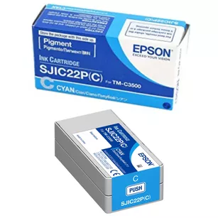 EPSON tusz SJIC22PC SJIC22P-C C33S020602 oryginalny cyan 33ml