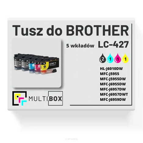 5-PAK Multibox Tusz do BROTHER LC427 cyan / magenta / yellow / black zamiennik