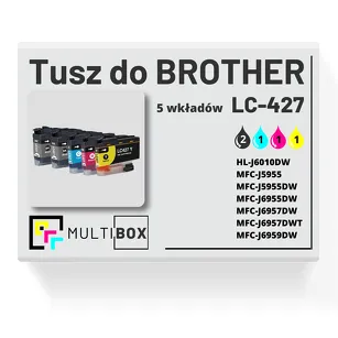 5-PAK Multibox Tusz do BROTHER LC427 cyan / magenta / yellow / black zamiennik