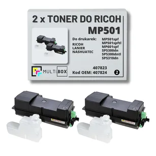 2-PAK Multibox Toner do RICOH MP501 407823 407824 Zamiennik