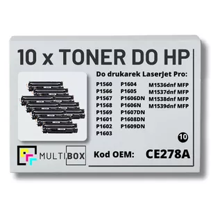 Toner do HP CE278A 78A P1566 P1606 10-pak zamiennik Multibox
