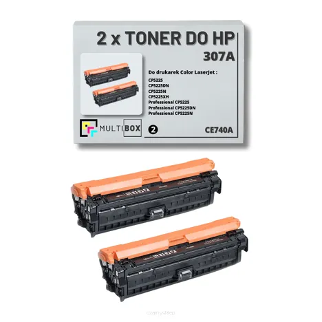 2-PAK Multibox Toner do HP 307A BLACK CE740A zamiennik