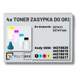 4-PAK Multibox Tonery zasypki do OKI ES7411 11,0K/3x11,5K - 2