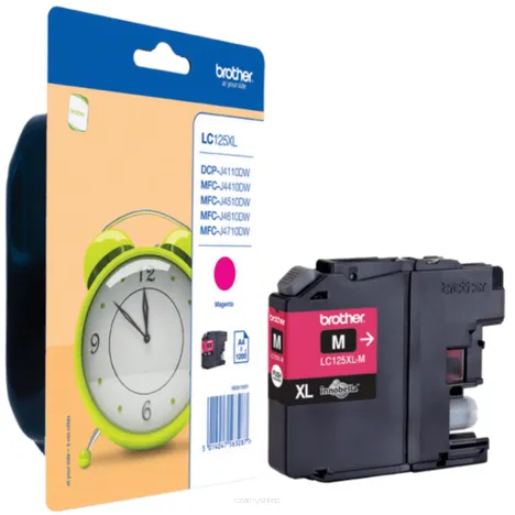 BROTHER tusz LC125XLM oryginalny magenta 1200 stron