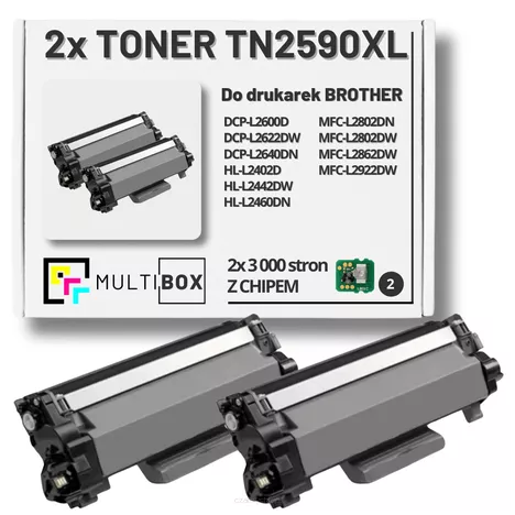 Toner do BROTHER TN2590XL 2-pak Multibox zamiennik Z CHIPEM
