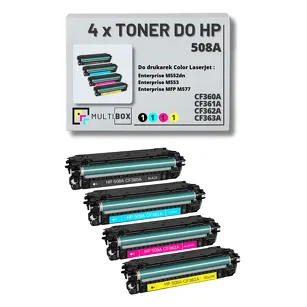 4-PAK Multibox Toner do HP 508A CMYK CF360A CF361A CF362A CF363A zamiennik
