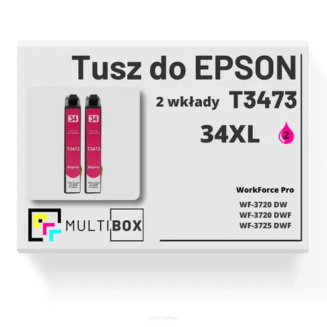 2-PAK Multibox Tusz do EPSON 34XL T3473 C13T34734010 magenta zamiennik