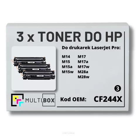 Toner do HP CF244X 44X M14 M15 M17 3-pak Zamiennik Multibox