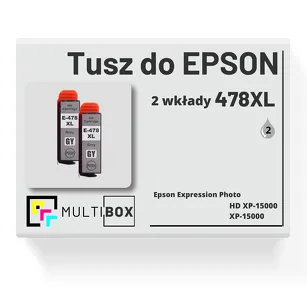 2-PAK Multibox Tusz do EPSON 478XL T04F6 C13T04F64010 grey zamiennik