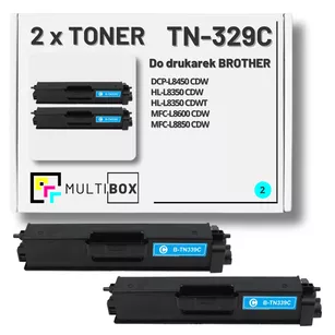 Toner do BROTHER TN329C 2-pak Cyan Multibox zamiennik