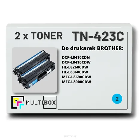 2-PAK Multibox Toner do BROTHER TN423C Cyan zamiennik