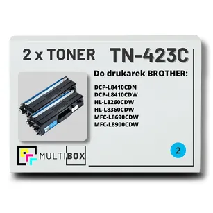 2-PAK Multibox Toner do BROTHER TN423C Cyan zamiennik