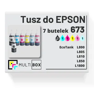 Tusz do EPSON 673 T6731 T6732 T6733 T6734 T6735 T6736 7-pak cyan / magenta / yellow / black / light Cyan / light magenta zamiennik Multibox