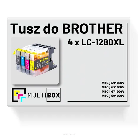 4-PAK Multibox Tusz do BROTHER LC1280XL