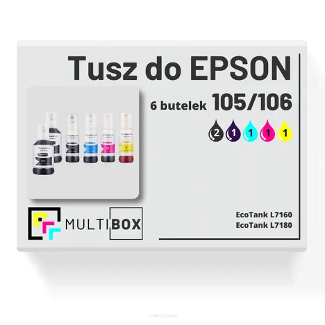 6-PAK Multibox tusz do EPSON 105 106 T00Q1 T00R1 T00R2 T00R3 T00R4 cyan / magenta / yellow / black / photo black zamiennik