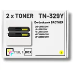 2-PAK Multibox Toner do BROTHER TN329Y Yellow zamiennik - 2